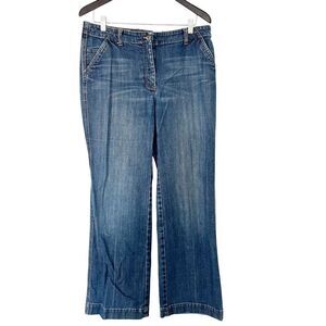 Talbots Stretch Medium Wash Trouser Fit Leg Denim Jeans